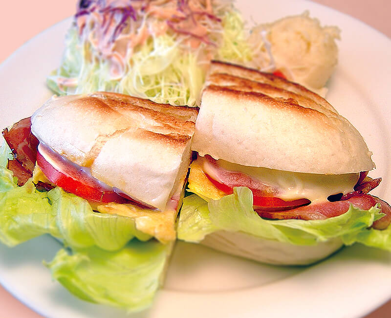 B-E-L-T sandwiches with Salad Image